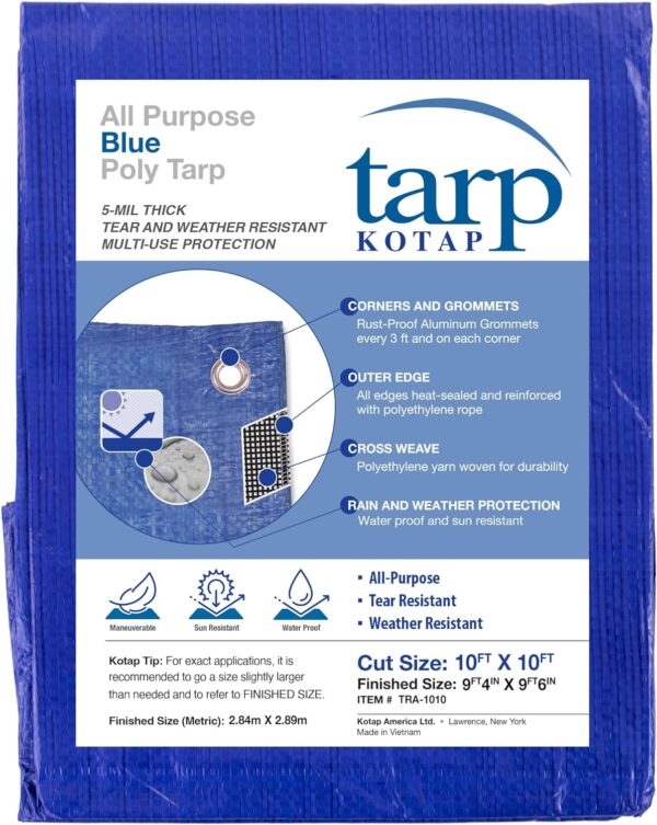 Blue Waterproof Poly Tarp