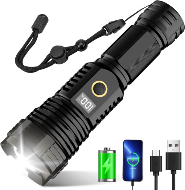 CHILDBOT Flashlights High Lumens Rechargeable, 990,000 Lumens