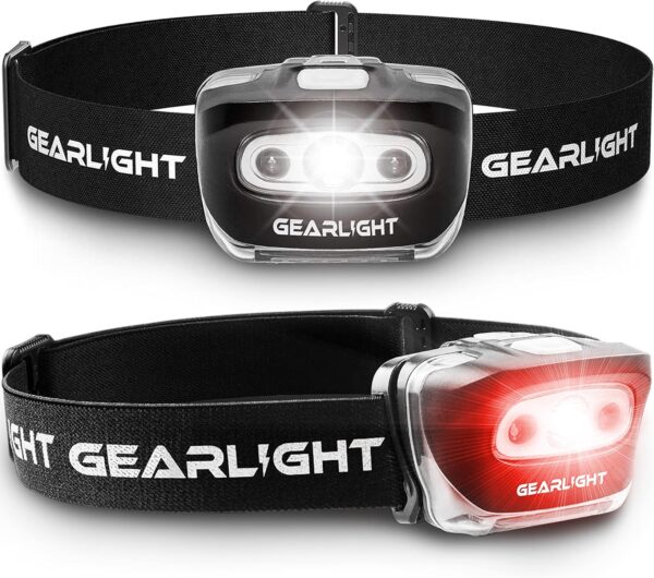 GearLight 2Pack LED Headlamp - Outdoor Camping Head Lamps